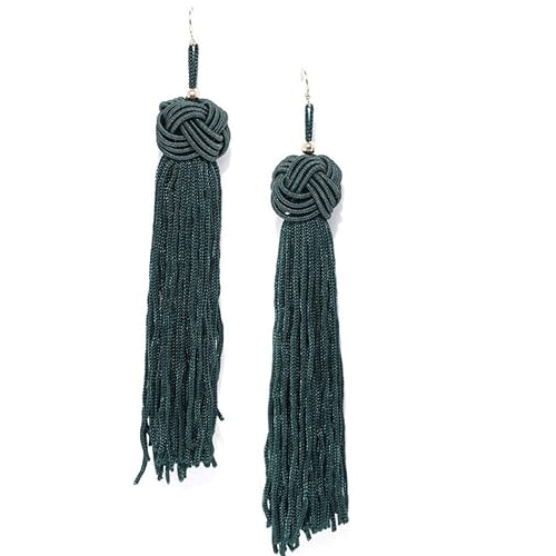 Green-Tassel-Earrings
